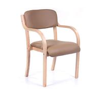 Moderna silla de comedor apilable de piel sintética con brazos, marco de madera, sillas decorativas para sala de estar, escritorio de invitados de club, computadora, taburete individual