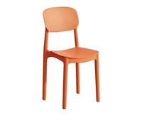 Moderna silla de comedor apilable de plástico con respaldo cuadrado, resistente, capacidad de 400 kg, diseño elegante perfecto para el hogar, oficina y eventos