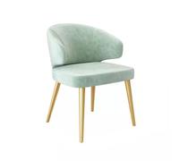 Moderna silla de comedor tapizada de terciopelo con diseño ergonómico y patas doradas para mujer, silla decorativa de mediados de siglo para esquina de cocina y dormitorio