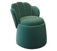 Moderna silla de maquillaje verde con almacenamiento, taburete redondo para sofá, asiento de tocador de dormitorio, elegante silla decorativa para sala de estar, dormitorio y decoración de club.