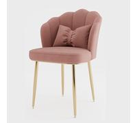 Moderna silla de tocador de maquillaje gris con patas de metal para sala de estar y sala de maquillaje, elegante taburete de tocador con respaldo para mayor comodidad y apoyo