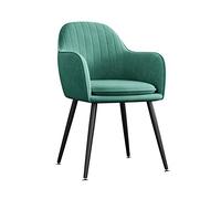 Moderna silla de tocador rosa con patas de metal negro para mesa de tocador, taburete de maquillaje de estilo nórdico para sala de estar o dormitorio