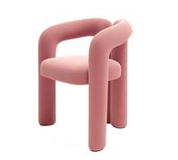 Moderna silla decorativa rosa sin brazos, sofá de franela tapizado acogedor para sala de estar, sofá individual decorativo creativo, elegante silla de lectura, muebles contemporáneos.