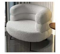 Moderna silla individual Sherpa - Sofá perezoso con respaldo curvo para sala de estar, dormitorio, oficina y salón - Sofá de lectura acogedor y elegante mueble cómodo