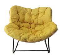 Moderna silla mecedora ergonómica para balcón, asiento tapizado de tela, elegante mueble para sala de estar/dormitorio, 110 x 78 cm, cómodo diseño Poltrona