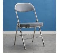 Moderna silla plegable tapizada sin brazos para comedor acabado mate ideal para tiendas de té con leche, cocinas, salas de estar (gris, 1 pieza)