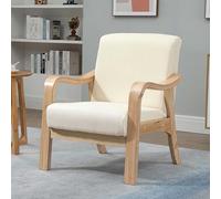 Moderna silla reclinable tapizada de mediados de siglo con marco de madera, elegante y cómoda para espacios de sala de estar