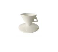 Moderna taza de café de cerámica para verter sobre la taza de café, soporte de filtro en forma de cono con plato de platillo, preparación manual