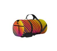 Moderna y elegante bolsa de deporte con diseño de rayas de cebra arcoíris, bolsa de gimnasio impermeable con correa para el hombro, cremallera, 2 bolsillos laterales para hombres y mujeres, bolsa de h