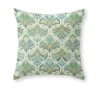 Modernas Funda De Almohada Abanicos Art Déco De Esmalte De Jade Funda Cojín con Cremallera Fundas De Cojines para Hogar Dormitorio Sillas 45X45Cm