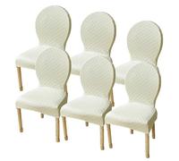 Modernas fundas redondas negras para sillas de comedor, elegantes fundas ovaladas para sillas de comedor pequeñas/grandes, sin reposabrazos, perfectas para patas de madera, decoración elegante del