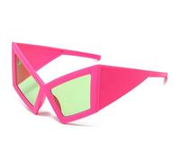 Modernas gafas de sol de baile hiphop para fiestas en la playa y festivales de música con protección UV400 y diseño de marco irregular, gafas de sol de moda