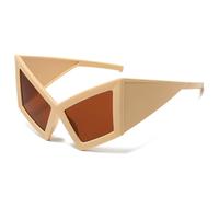 Modernas gafas de sol de baile hiphop para fiestas en la playa y festivales de música con protección UV400 y diseño de marco irregular, gafas de sol de moda
