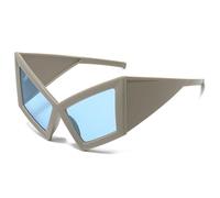 Modernas gafas de sol de baile hiphop para fiestas en la playa y festivales de música con protección UV400 y diseño de marco irregular, gafas de sol de moda