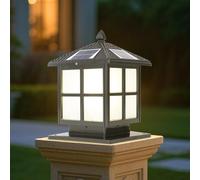 Modernas luces solares con mando a distancia, faroles LED impermeables para jardín, valla, terraza, camino, iluminación solar de paisaje al aire libre