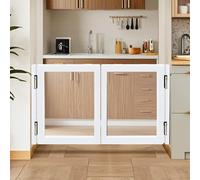Modernas puertas de café de madera maciza - 23.6 a 51 pulgadas de ancho 35.4 pulgadas/39.3 pulgadas de alto, incluye accesorios de bisagra, ideal para entrada de barra de cocina y separación de