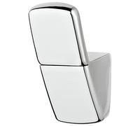 Moderne Design Crochets rectangulaires Crochets porte-manteaux Chromé mat - Modèle Clip | Métal massif | de crochet mural Invisible vissé | Meubles ferrures de gedotec®