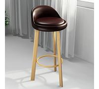 ModernErgonomicBarStoolSilla de cocina de madera de 24 pulgadas de alto estilo con reposapiés y respaldo de cuero sintético, perfecto para comedor, cafetería y pub, 60 cm. Color: negro
