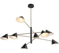 Moderno accesorio colgante ajustable de hierro con múltiples cabezales para decoración del hogar, diseño industrial, iluminación Ele para sala de estar y comedor
