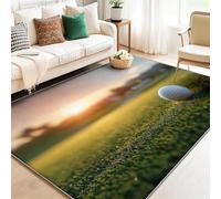 Moderno al Aire Libre Golf Alfombra, Verde Alfombra de Franela Suave, Antideslizante y Lavable para Sala de Estar, Dormitorio y habitación Infantil 80 x 150 cm
