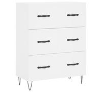 Moderno armario de almacenamiento de madera Credenza blanco de 69,5 x 34 x 90 cm, elegante armario de almacenamiento de madera para sala de estar, cómoda elegante, diseño elegante, solución perfecta