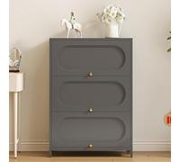 Moderno armario de almacenamiento de metal con puertas plegables que ahorra espacio, vitrina para el hogar y la oficina, elegante unidad de almacenamiento independiente