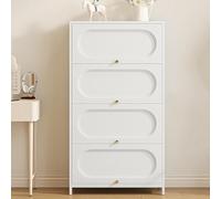 Moderno armario de almacenamiento de metal con puertas plegables, unidad de exhibición que ahorra espacio para el hogar y la oficina, elegante para espacios compactos, solución versátil de muebles