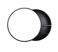 Moderno armario de almacenamiento de pared de baño de madera maciza con luces inteligentes ajustables de tres colores, diseño de empuje y tracción para un fácil acceso