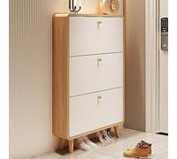 Moderno armario de almacenamiento de zapatos de 3 niveles con diseño de cubo inclinable independiente, organizador de zapatos ultrafino para entrada, pasillo, sala de estar y apartamento