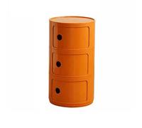 Moderno armario de almacenamiento redondo Comodino de 2/3/4/5 niveles con puertas correderas, mesa multifuncional para sala de estar, dormitorio, cocina (3 niveles I)