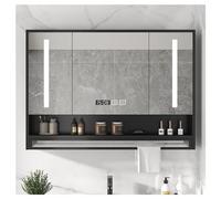 Moderno armario de baño montado en la pared con espejo, diseño de 2 puertas, solución de almacenamiento elegante y funcional para espacios cerrados, ideal para baños elegantes