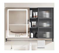 Moderno armario de pared con espejo de baño con almacenamiento, 35.4 x 25.6 pulgadas, elegante gabinete de medicina con espejo para el hogar, baño y organización de tocador