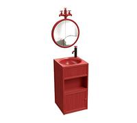 Moderno armario industrial para lavabo de baño con grifo, diseño independiente, elegante almacenamiento para baño, solución de ahorro de espacio y elegante, perfecto para decoración del hogar