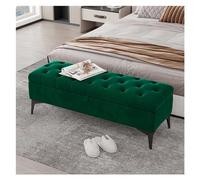 Moderno Banco de almacenamiento Banco de entrada moderno Banco de extremo de cama Banco otomano tapizado de terciopelo for dormitorio for pie de cama Banco capitoné Reposapiés Taburete Decorativo(Dark