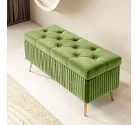 Moderno banco de almacenamiento de terciopelo, otomana tapizada de 47.2 pulgadas para dormitorio, sala de estar, entrada, elegante asiento al final de la cama, color J, banco de 80 cm de largo