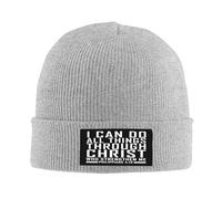 Moderno Beanie Gorro de Punto Filipenses 4:13 Versículo del Libro Cristianismo Fe Religión Gorro Invierno Moda Sombreros de Invierno para Corriendo Deporte Esquí