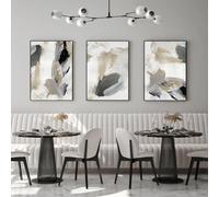 Moderno boho decorativo imágenes de plantas estéticas, paisaje natural playa, arte abstracto, juego de pósteres bohemios, sin marco (30 x 40 cm, 3 unidades, póster 16)