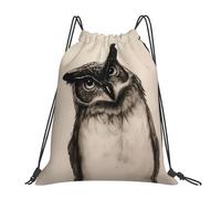 Moderno Bolsas Cordon De Gimnasio Lindo Estampado De Búho Mochila De Cuerda Ajustable Bolsa De Deporte para Nadar Acampada Yoga 36X42Cm