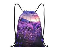 Moderno Bolsas De Cuerdas Lavanda Morada Mochila De Cuerda Cómodos Saco De Gimnasia para Viaje Nadar Adulto 36X42Cm