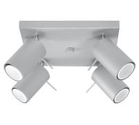 Moderno Bombilla Gris Acero Flexible GU10 Etna Lámpara de Techo Salón Pasillo