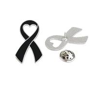 Moderno broche de cinta de palomas, ligero diseño 3 g broche de donación para fines sociales y accesorios de moda, imperdible de regalo para el reconocimiento del trabajo voluntario, Einheitsgröße