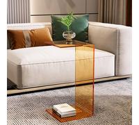 Moderno C en forma de sofá mesa lateral para sala de estar y dormitorio Mesa de café pequeña y cabecera con acabado acrílico perfecto para la oficina y el uso final de la mesa