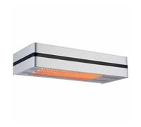 Moderno calefactor de infrarrojos con potencia ajustable de 2000w fabricado en acero y aluminio mando a distancia con temporizador incluido protección ip65 radiación asimétrica para una mayor superfic