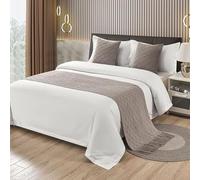 Moderno camino de cama suave de punto de color sólido, protección que no se decolora, para el hogar, hotel, dormitorio, sala de boda, bufanda suave para la cama