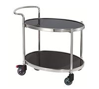 Moderno carrito de bar de 2 niveles con ruedas bloqueables para el hogar, cocina, almacenamiento de vino y carrito de servir (dorado)