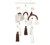 Moderno colgante para decoración del hogar, decoración de pared de arco iris, adorno colorido hecho a mano para dormitorio, habitación de bebé y niños