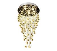 Moderno Cristal Redondo Gota De Lluvia Lámpara De Araña,Lámpara De Techo Led Isla De Cocina Lámpara Colgante Lámpara Colgante De Cristal Para Sala De Estar Hotel Pasillo Vestíbulo-Blanco plateado. Día