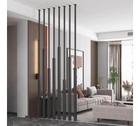 Moderno divisor de habitación de listones de metal ajustable, pantalla de privacidad para separación flexible del espacio en sala de estar, dormitorio, oficina