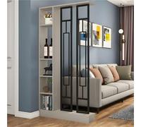 Moderno divisor de habitación de madera, elegante estantería con estantes de almacenamiento para oficina en casa y dormitorio, divisor decorativo y vitrina