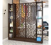 Moderno divisor de habitación independiente de madera con estantes, moderno, para el hogar y la oficina, para espacio (160 x 30 x 200 cm)